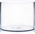 WGV Cylinder Vase, Width 10", Height 8", Clear Wide Large Diameter Flower Glassware, Floral Container, Planter Terrarium for Wedding Party Event, Home Accent Decor, 1 Piece