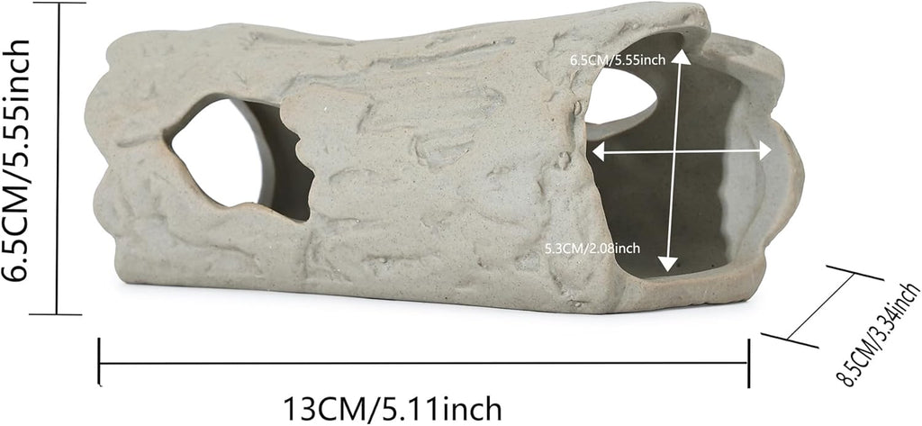 ALEGI Aquarium Rock Smooth Cave Decor for Shrimp Cichlid Hiding Breeding Betta Tunnel Decorations