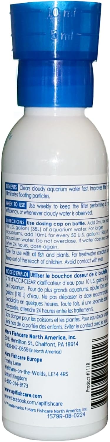 API ACCU-CLEAR Freshwater Aquarium Water Clarifier 4-Ounce Bottle