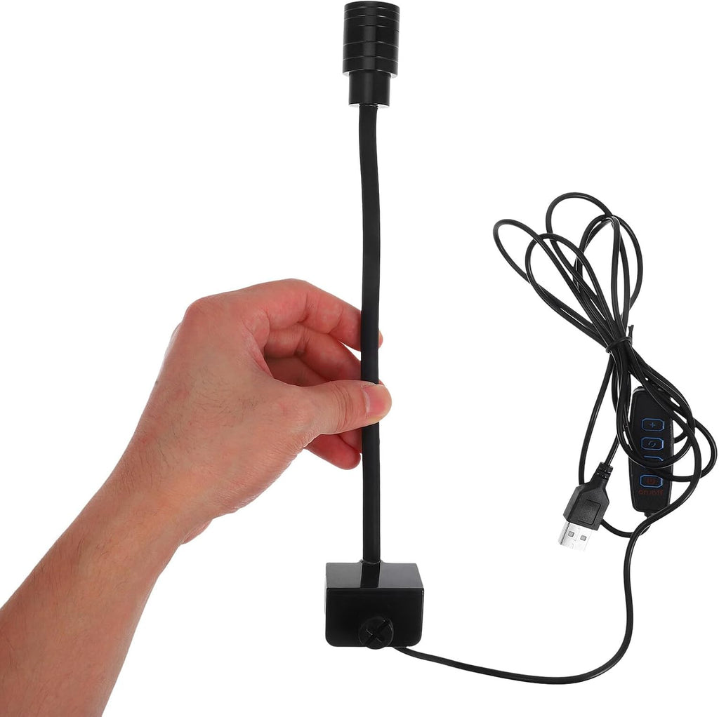 Dimmable Mini Aquarium Light USB Powered with Adjustable Focus High Brightness LED Fish Tank Lamp for Betta Fish and Terrariums Energy Efficient Lighting for Small Aquariums