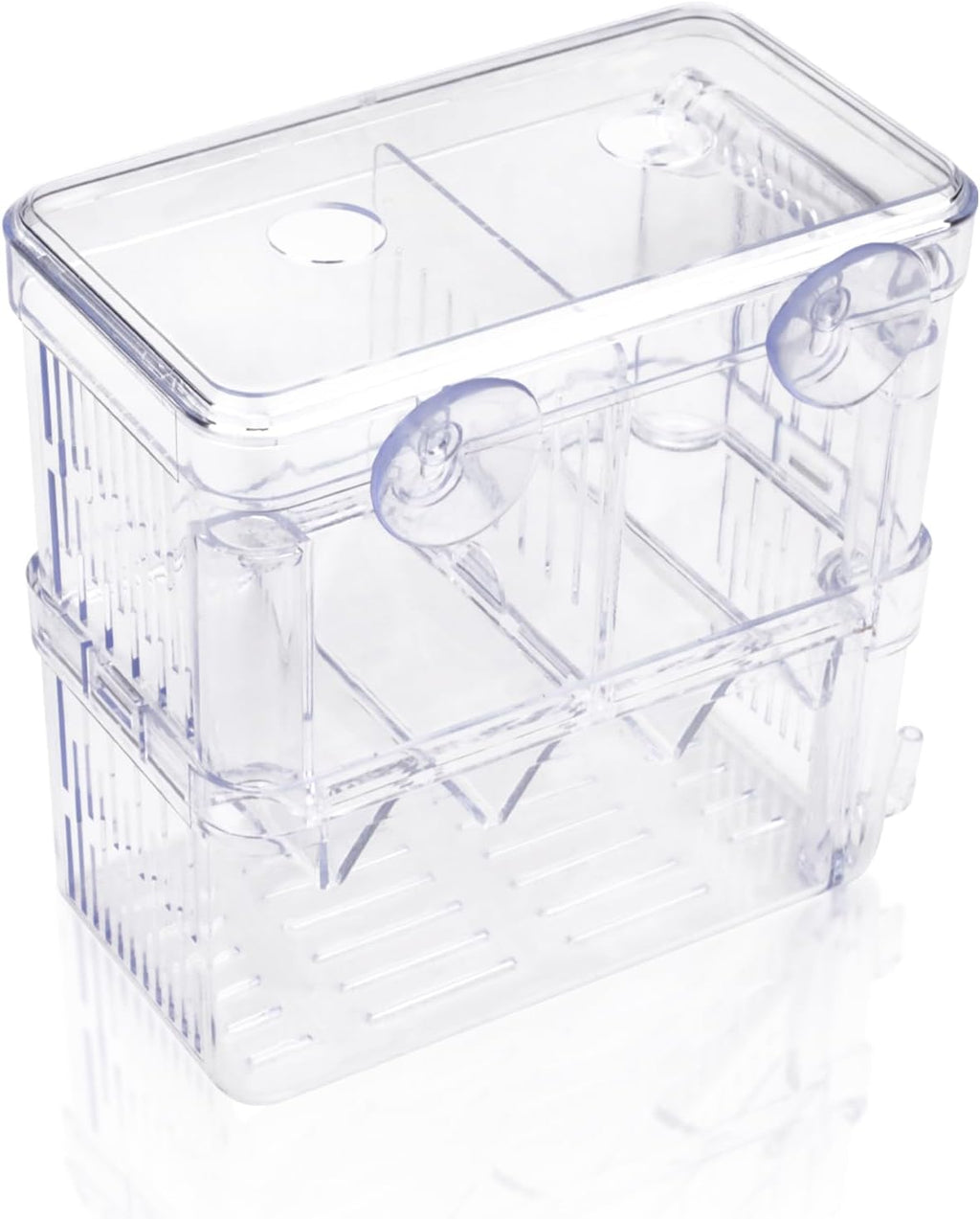 Floating Fish Breeder Box for Aquarium Divider, Transparent Fish Isolation Breeding Box with Suction Cups, Shrimp Tank Hatchery Fry Incubator for Clownfish Betta Guppy Acclimation