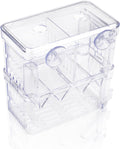 Floating Fish Breeder Box for Aquarium Divider, Transparent Fish Isolation Breeding Box with Suction Cups, Shrimp Tank Hatchery Fry Incubator for Clownfish Betta Guppy Acclimation