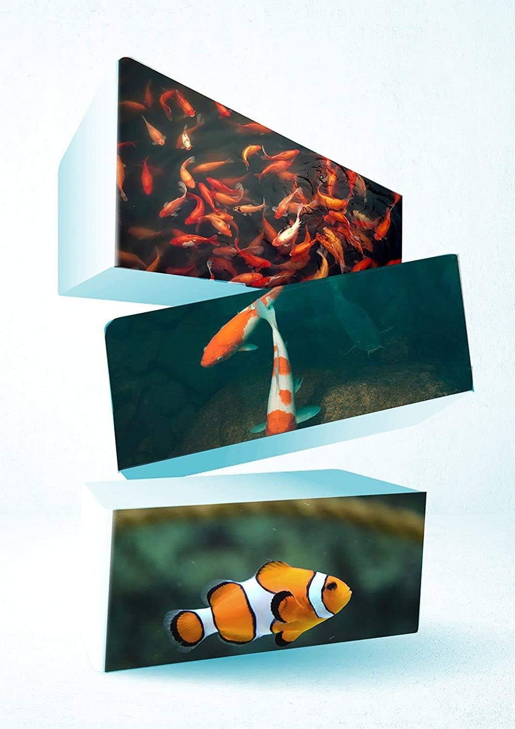 Aquarium Filter Media Pad - Cut to Fit Roll (Dye-Free/Blue Bonded) 0.75 Inch Thickness (4ft, Blue)