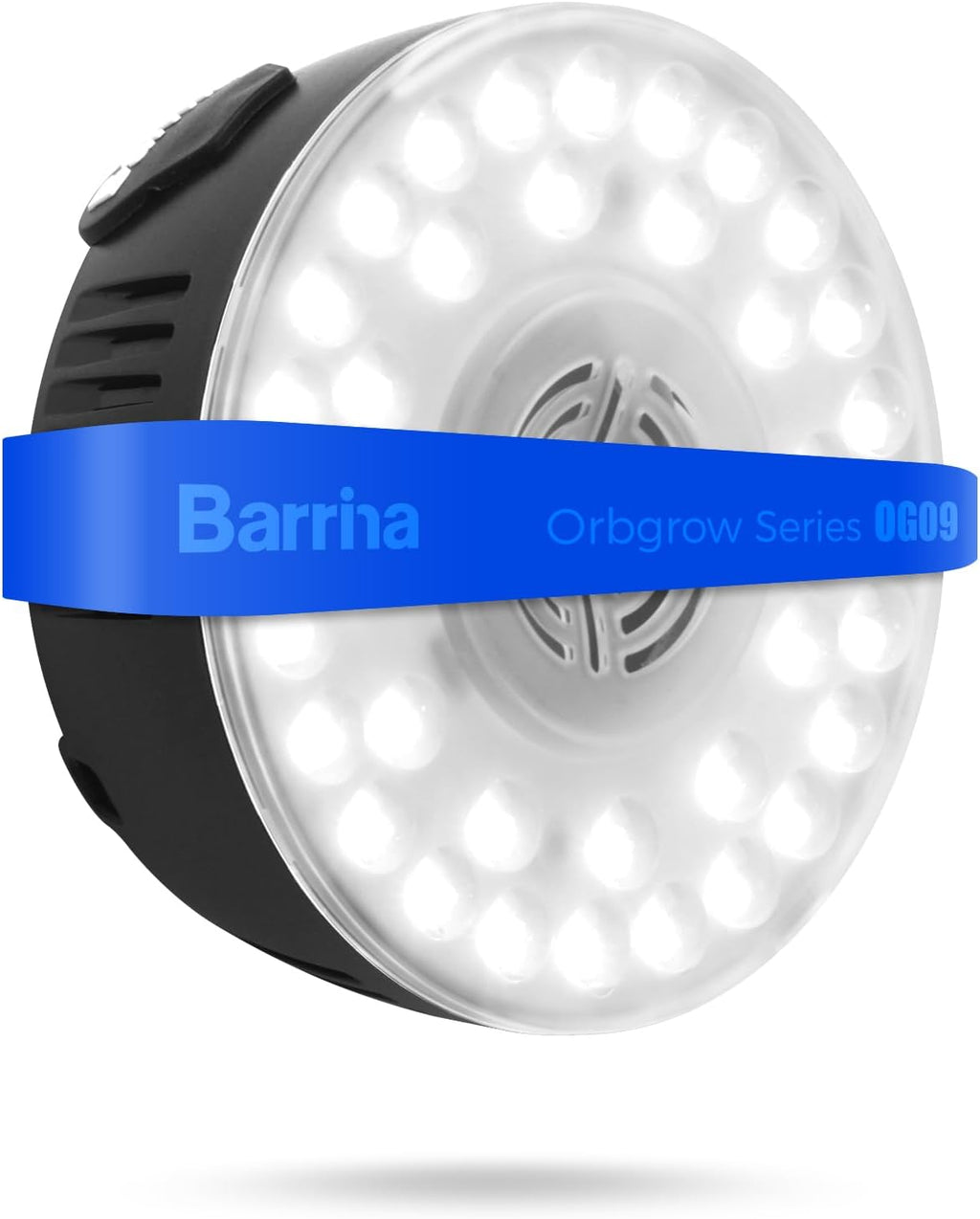 Barrina Orbgrow OG09 Puck LED Grow Light, 5000K 9W(135 Watt Equiv), Plant Lights for Indoor Plants Full Spectrum, Magnetic & Linkable, Small Grow lamp, Perfect for Plant Shelf, 1 Pack, Black