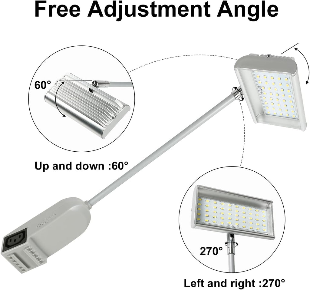 SUNLITOPTOTrade Show Lights LED Display and Wall Washer Exhibit Arm Lighting, POP UP Connectable Lights Included Clamps, Mounting Brackets, Power Cables, Connect Cables (2pcs Grey)