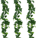 3Pcs Artificial Greenery Ivy Vines Kit, 6FT Odorless Silk Ivy Garland, Green Leaves Fake Hanging Plants, for Boho Decor, Home, Classroom, Wall, Party and Wedding Decoration
