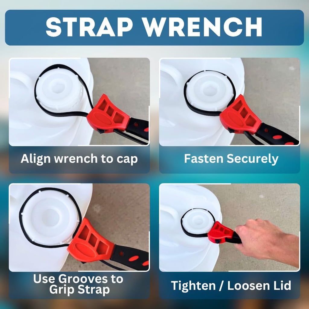 5-Gallon Stackable Water Storage Containers, Water Treatment,5 Gallons w/2 Lids + 1 Spigot, Easy Fill, Survial Supply Emergency Water Storage for Disaster Preparedness, 5 Gallon (1 Tank)