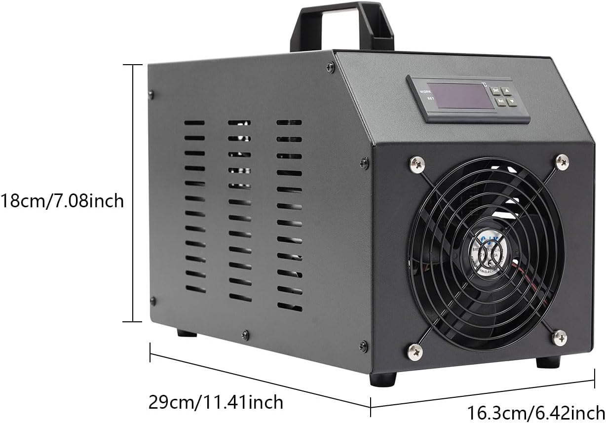60L/15.85Gal Aquarium Chiller, 200W Low Noise Fish Tank Water Cooler with Special Quiet Design Refrigeration Compressor ＆ Water Tube for Small Fish Tanks, Freshwater Tanks (60L)