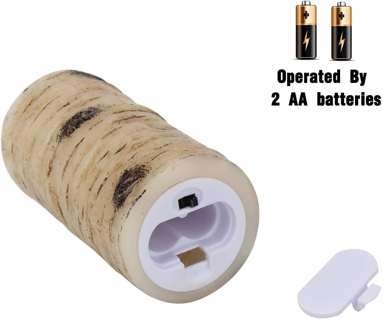 Flameless Flickering LED Candles with Birch Bark Effect - Set of 9 Battery-Operated Real Wax Pillar with 10-Key Remote Control - 2/4/6/8 Hour Timer