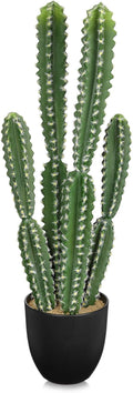 DILATATA Tall Fake Cactus Plant 27.5 inch Large Artificial Cactus Tree 'Candelabra Cactus' Faux Cactus Desert Plants Big Fake Cacti for Home Garden Office Decor