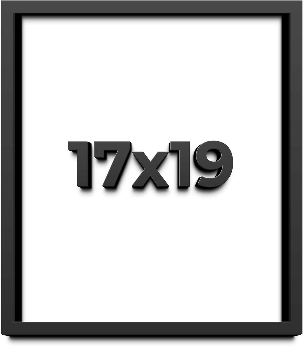17x19 Shadow Box Frame Black | 1 Inch Deep Solid Wood Shadowbox Display Frame | UV Resistant Acrylic Plexiglass, Acid Free Backing, and Hanging Hardware | Dugan Picture Frame Style