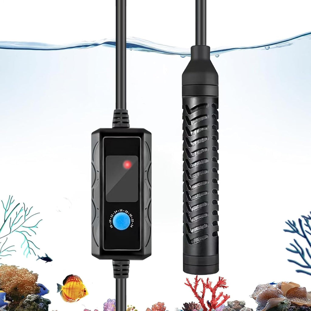 Fish Tank Heaters,100W Vertical Installation Heater | Saltwater Thermostat with Suction Cups | for Fish Betta Pond Turtle Reptile Saltwater Marine Tank Freshwater Aquarium