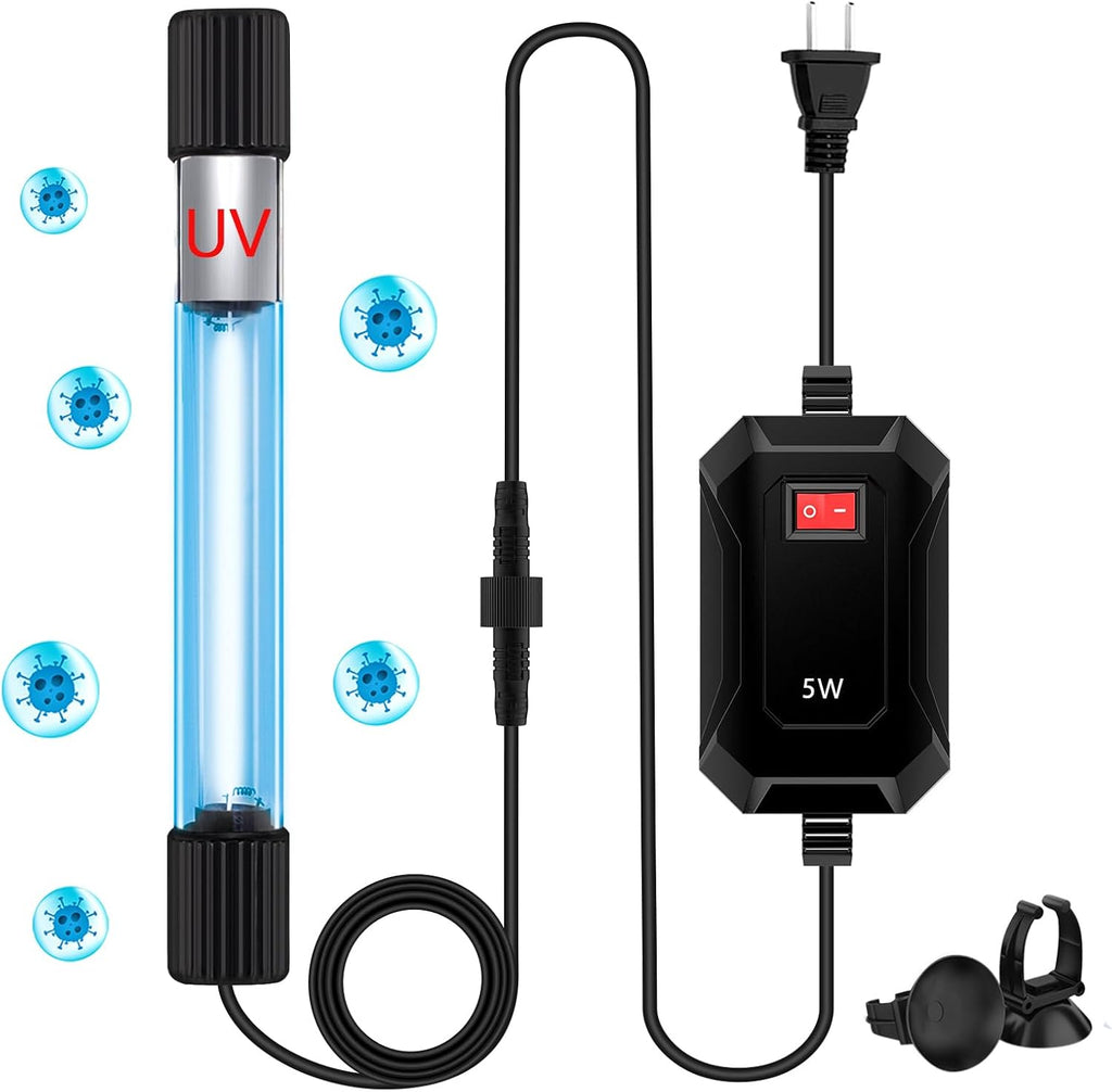TAISHAN Aquarium Clean Light，13W & 11W & 9 W & 7 W & 5 W & 3 W Algae Removal Light with Timer,Aquarium Water Clean Green Clear Waterproof Clean Light for Fish Tank,Pond,Swimming Pool