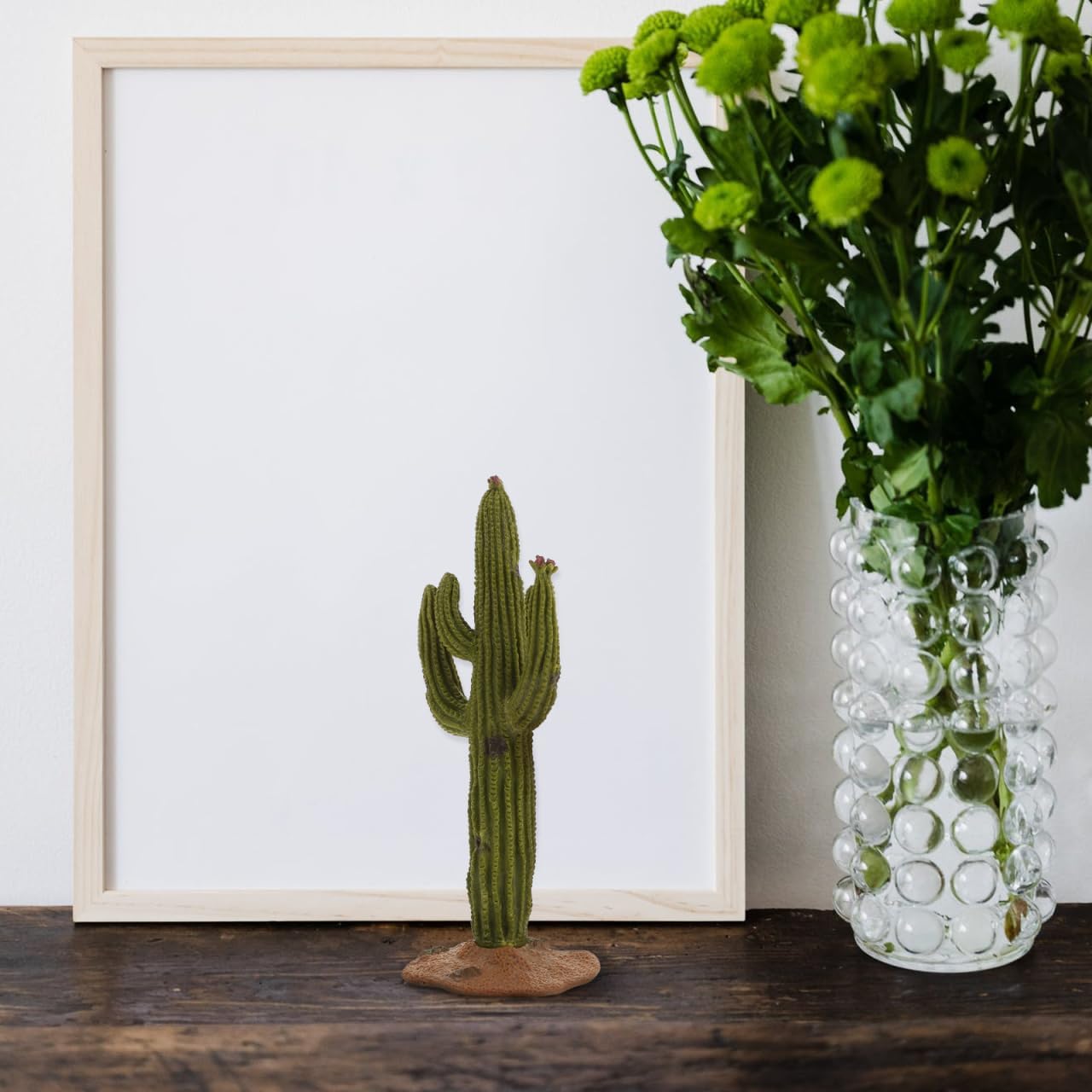 Healifty 4 Pcs Simulated Cactus Decor Set PVC Artificial Cactus Figurines for Desktop Sand Table Home and Bedroom Decoration