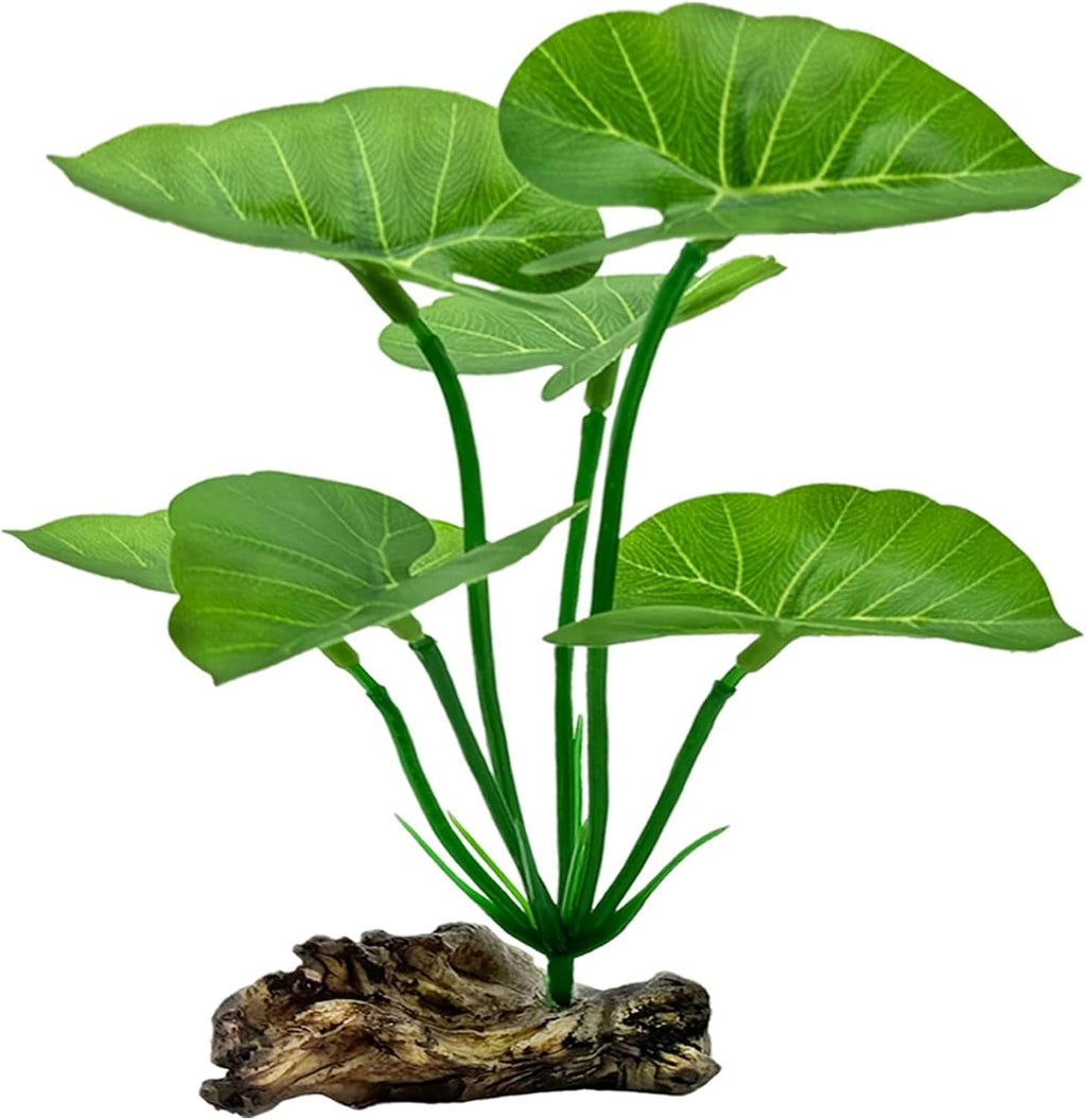 Aquarium Decor Fish Tank Decorations 6-in Betta Silk Aquarium Plants, Artificial Plant for Betta Fish Tank Accessories, Leaf Hammock Goldfish Reptile Plants Decor Driftwood