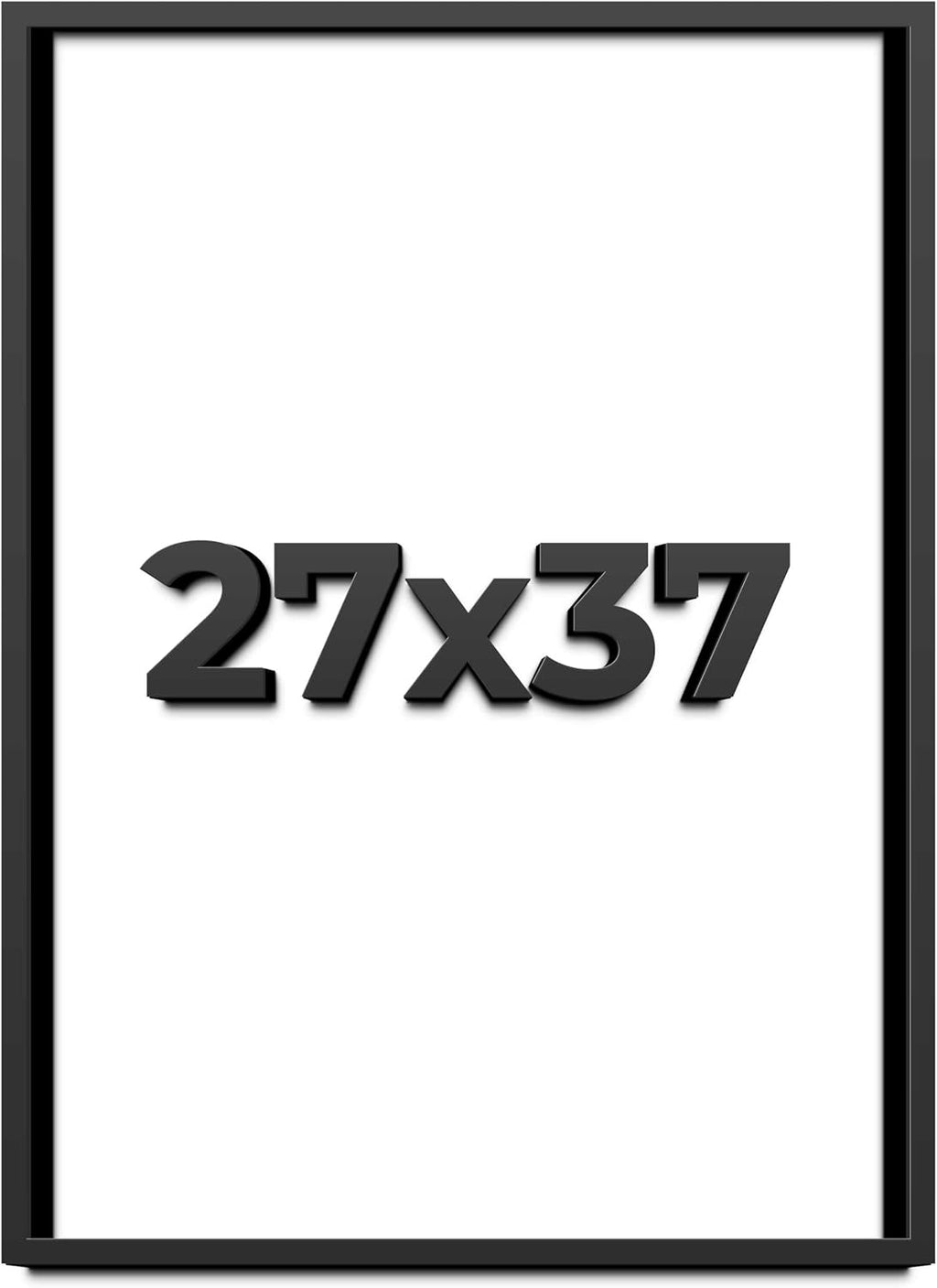 27x37 Shadow Box Frame Black | 1 Inch Deep Solid Wood Shadowbox Display Frame | UV Resistant Acrylic Plexiglass, Acid Free Backing, and Hanging Hardware | Dugan Picture Frame Style