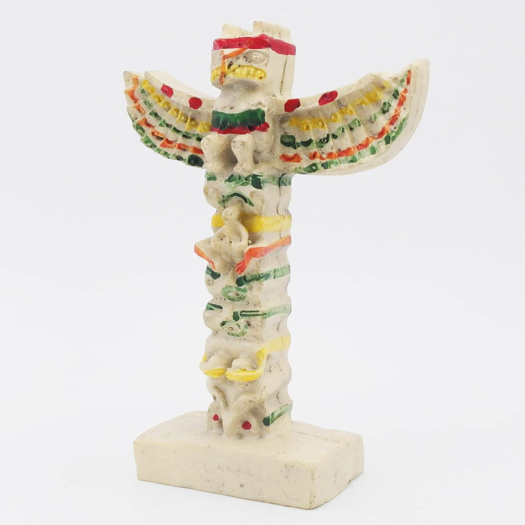 Indian Totem Pole Statue Fish Tank Decor Bearded Dragon Tank Decorations Terrarium Native American Tribe Clan Sculpture Ancient Culture Reptile Spider Hawaiian Figurine Décor Ornament Beign