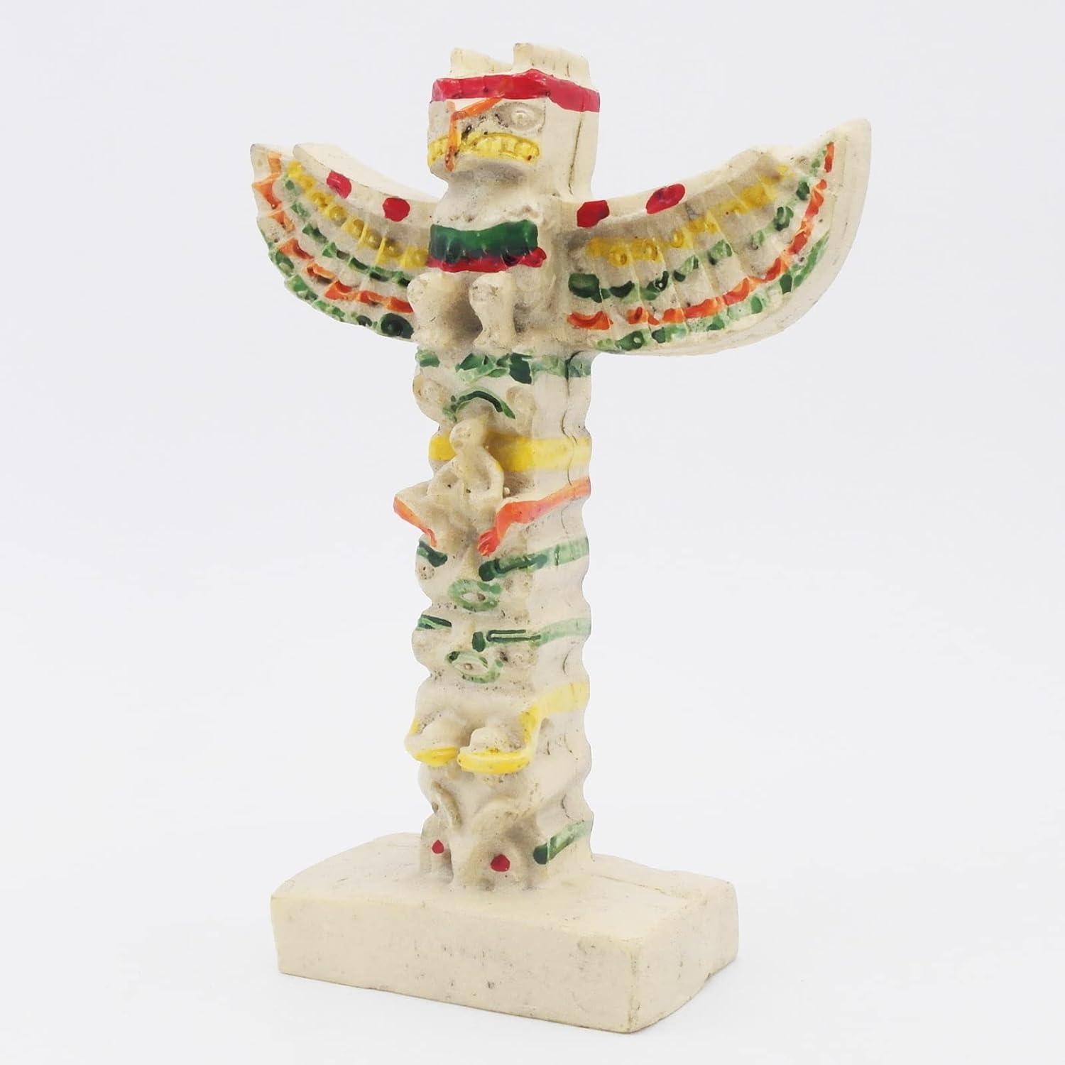 Indian Totem Pole Statue Fish Tank Decor Bearded Dragon Tank Decorations Terrarium Native American Tribe Clan Sculpture Ancient Culture Reptile Spider Hawaiian Figurine Décor Ornament Beign