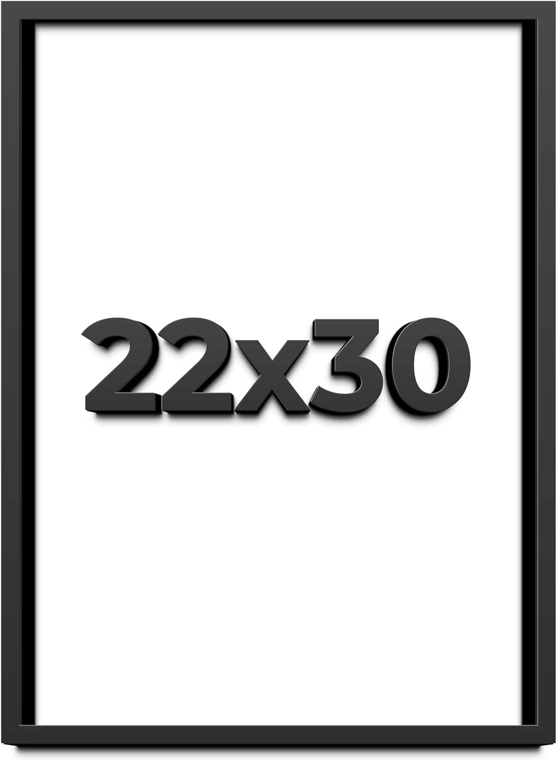 22x30 Shadow Box Frame Black | 1 Inch Deep Solid Wood Shadowbox Display Frame | UV Resistant Acrylic Plexiglass, Acid Free Backing, and Hanging Hardware | Dugan Picture Frame Style