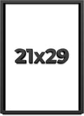 21x29 Shadow Box Frame Black | 1 Inch Deep Solid Wood Shadowbox Display | UV Resistant Acrylic Plexiglass, Acid Free Backing, Hanging Hardware | Dugan Picture Style