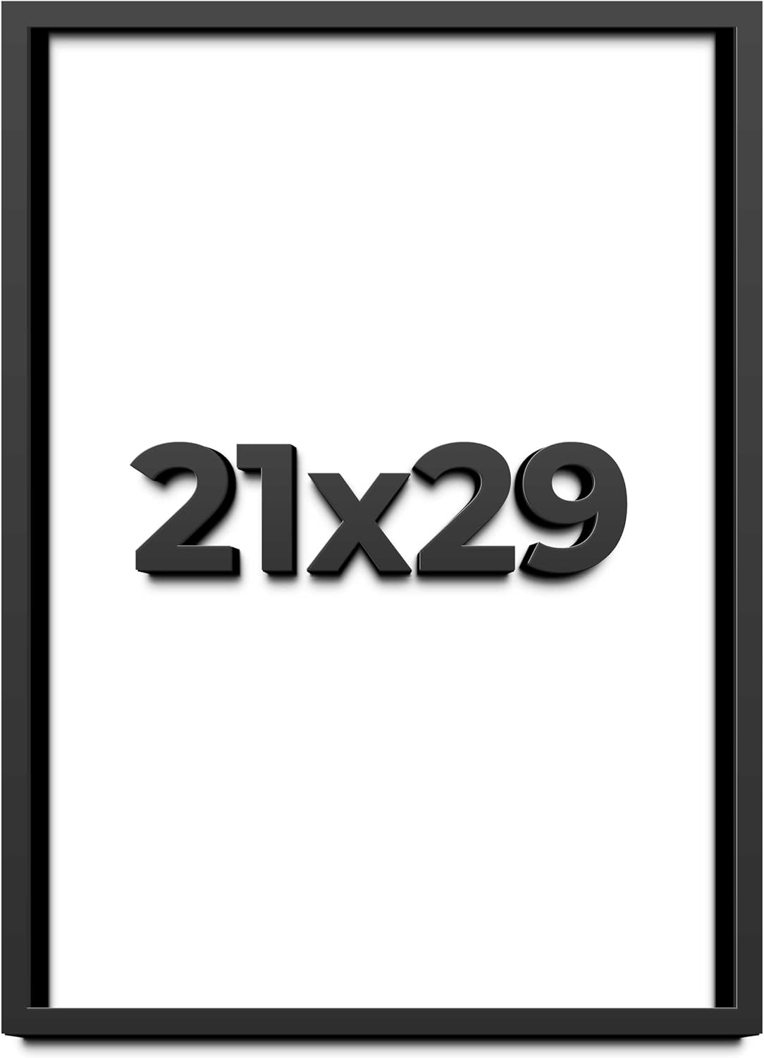 21x29 Shadow Box Frame Black | 1 Inch Deep Solid Wood Shadowbox Display | UV Resistant Acrylic Plexiglass, Acid Free Backing, Hanging Hardware | Dugan Picture Style