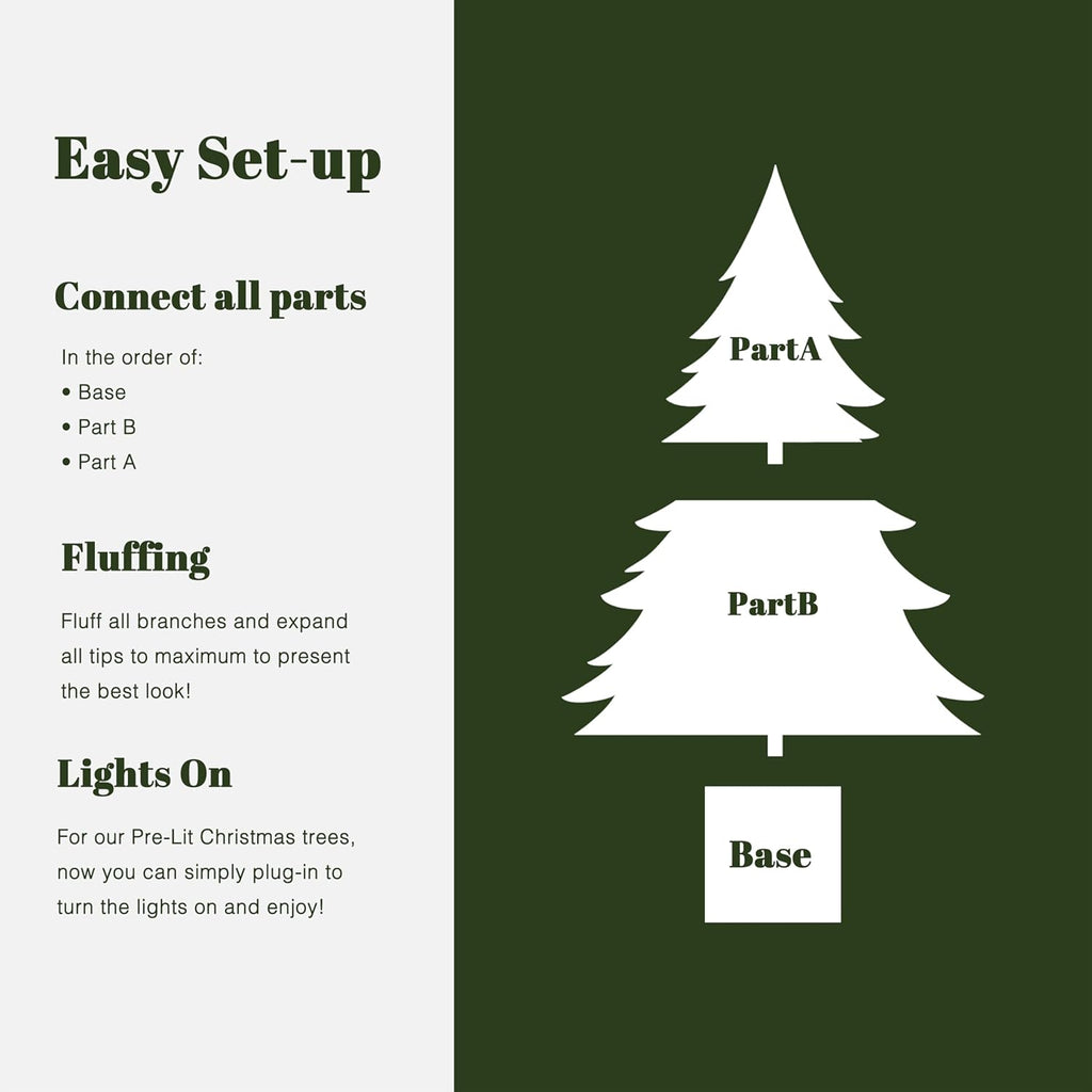 LuxenHome 4.5FT Small Christmas Tree, Prelit Slim Potted Christmas Trees with 100 Warm White LED Lights, Lighted Slender Fir Tree with Planter Pot, Small Faux Holiday Tree for Home Display
