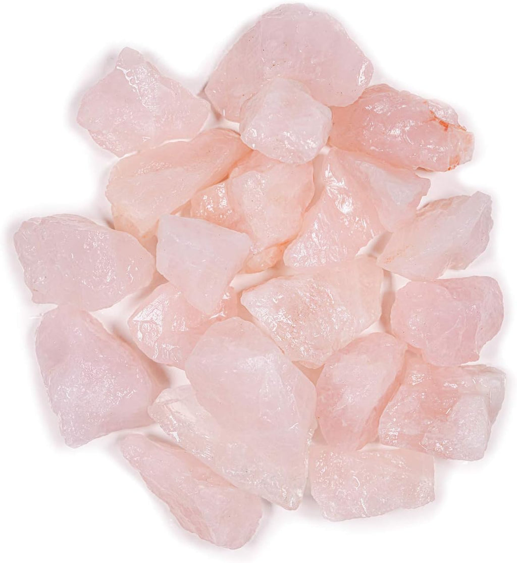 Crystal Allies 1 Pound Bulk Rough Rose Quartz Reiki Crystal Healing Stones Large 1"