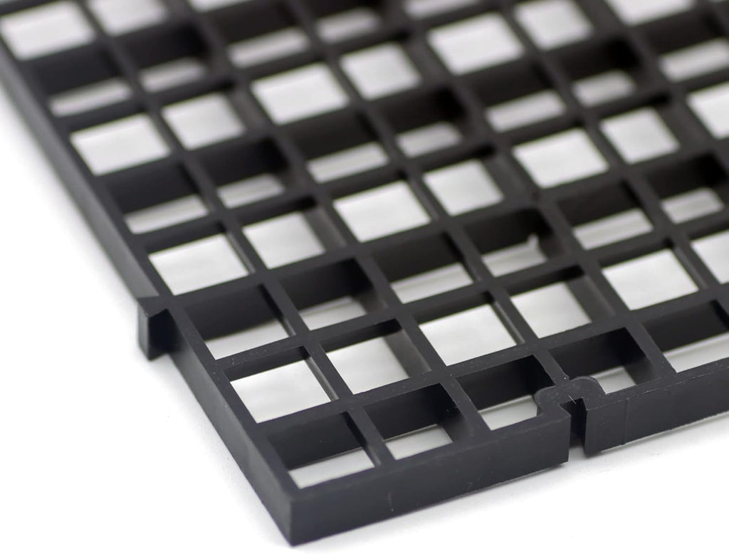 ALEGI Aquarium Plastic Grid Divider Tray Egg Crate,Grid Isolate Board Divider Fish Tank Bottom Black Filter Tray (Black 2 Pcs L)