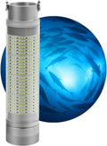 Rechargeable Underwater Fishing Light, Built-in Battery & Cordless, Remote Dimmable, Auto-On in Water, IP68 Waterproof, Multi-Color, Suitable for Boat, Dock, Freshwater, and Saltwater