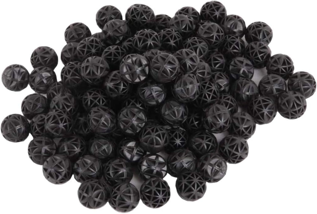 J-star 100pcs 0.62-Inch Aquarium Bio Balls Filter Media, Aquarium Fish Tank Filter Media, Pond Media Filter Balls with Media Bags