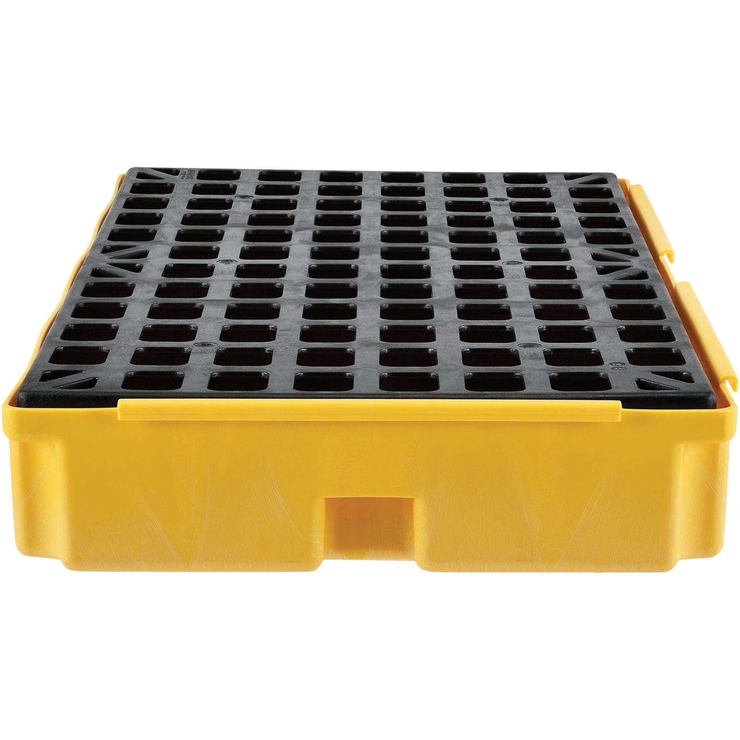Global Industrial Low Profile Spill Containment Modular Platform, 2 Drum Capacity, 30 Gallon Liquid Capacity, 5000 Lbs Weight Capacity, 51.5"W x 26.25"D x 6.5"H, Yellow