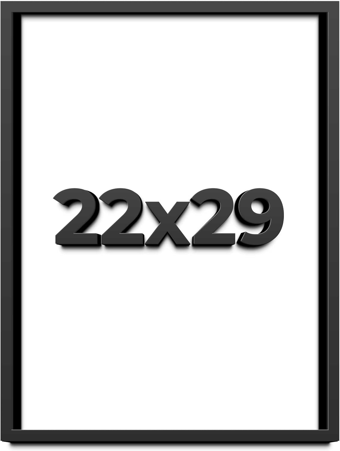 22x29 Shadow Box Frame Black | 1 Inch Deep Solid Wood Shadowbox Display Frame | UV Resistant Acrylic Plexiglass, Acid Free Backing, and Hanging Hardware | Dugan Picture Frame Style
