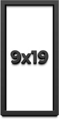 9x19 Shadow Box Frame Black | 1 Inch Deep Solid Wood Shadowbox Display Frame | UV Resistant Acrylic Plexiglass, Acid Free Backing, and Hanging Hardware | Dugan Picture Frame Style