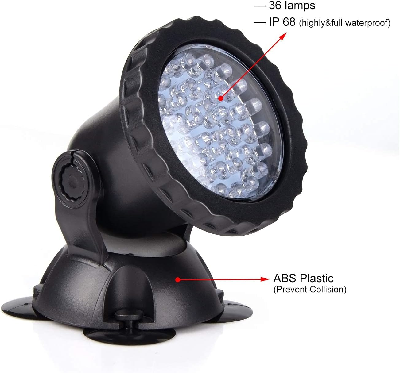 Pond Lights, RGB Color Changing Underwater Halloween Spotlight, Dimmable IP68 Waterproof Submersible Fountain Lights Outdoor Landscape Spot Light (6 in Set)