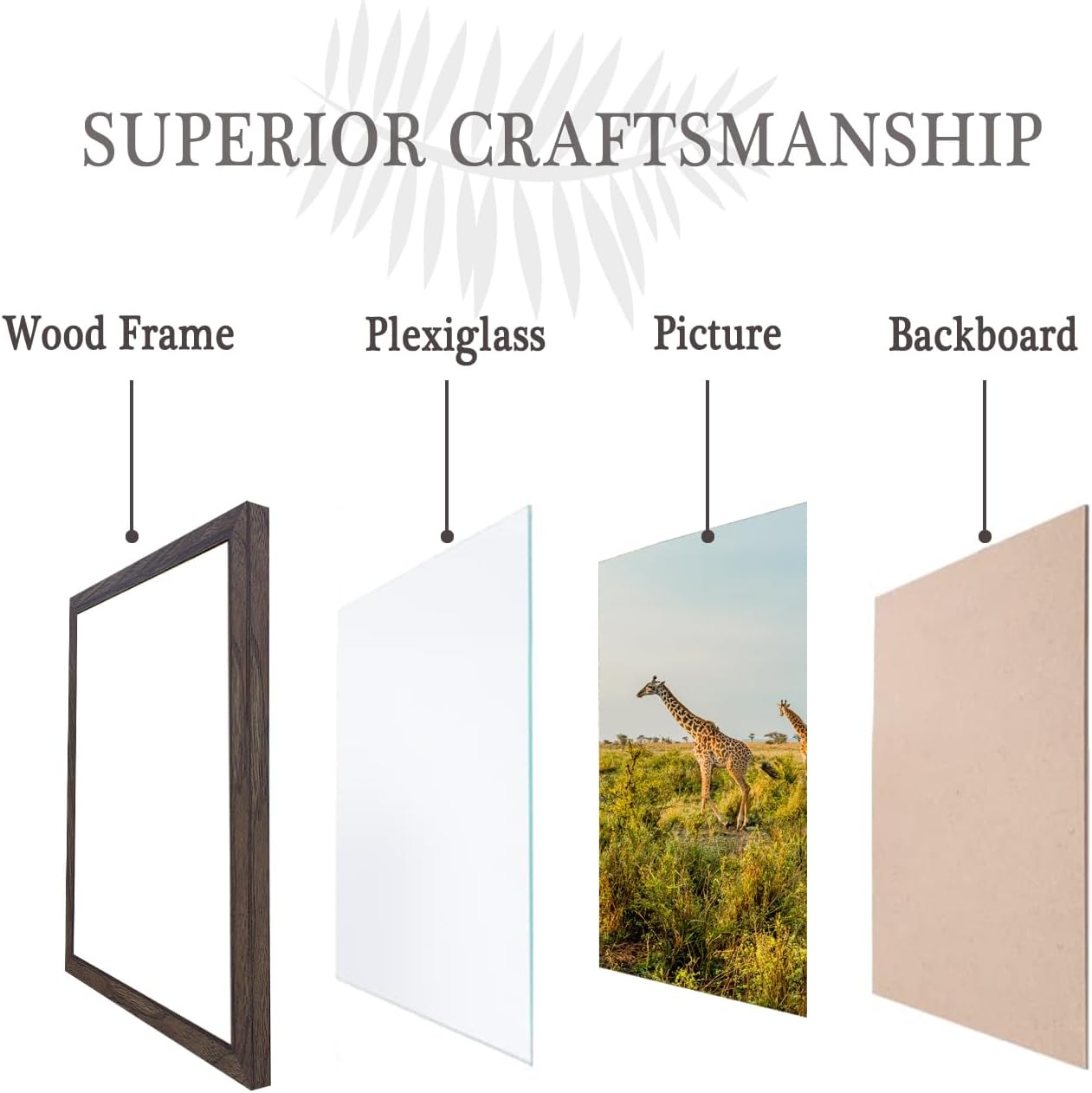 13x17 Picture frame Set of 3, wooden frame walnut for 13 x 17 Inch Picture Poster Photo with Durable Shatter Resistant Plexiglass,Wall Gallery 13 by 17 frame for Wall best gift