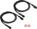 PATIKIL 3.28Ft 4 Pin Extension Cable Wire, 2Pcs 22 AWG Waterproof IP67 Connector with Male and Female at Both Ends for LED Strips, Black