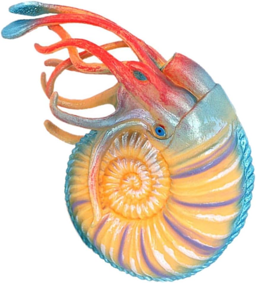 HANABASS Realistic Nautilus Model Animal Ornament Educational Sensory for Aquarium Decoration and Early Learning