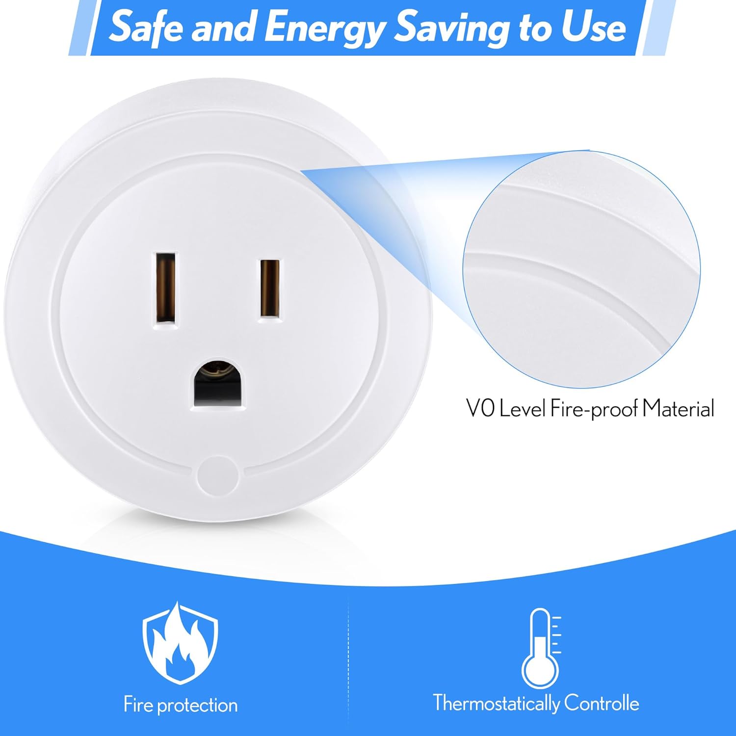 4 Pieces Thermostatically Controlled Outlet, On at 32°F/Off at 50 °F Thermostat Plug Outlet for Winter Chicken Water Coop Heater, Temperature Controllers for Bird Bath Deicer Outdoor