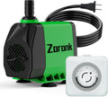 Fountain Water Pump 660GPH with Indoor Mechanical Timer Ultra Quiet 8.2ft High Lift for Fountains, Hydroponics, Ponds, Aquariums & More……