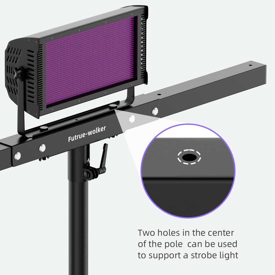 DJ Lighting T-Bar 5 Lights Portable Extension Crossbar Mount 38 inches long for 35mm Tripod Stand Heavy Duty for Stage, Par Light Support 60lbs without Stand