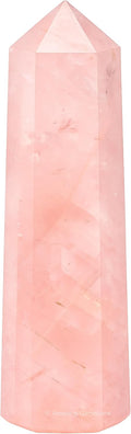 Amazing Gemstone Star Rose Quartz Crystal Towers - Natural Healing Crystal Point Obelisk for Reiki Healing and Crystal Grid (2" to 3" Inch)