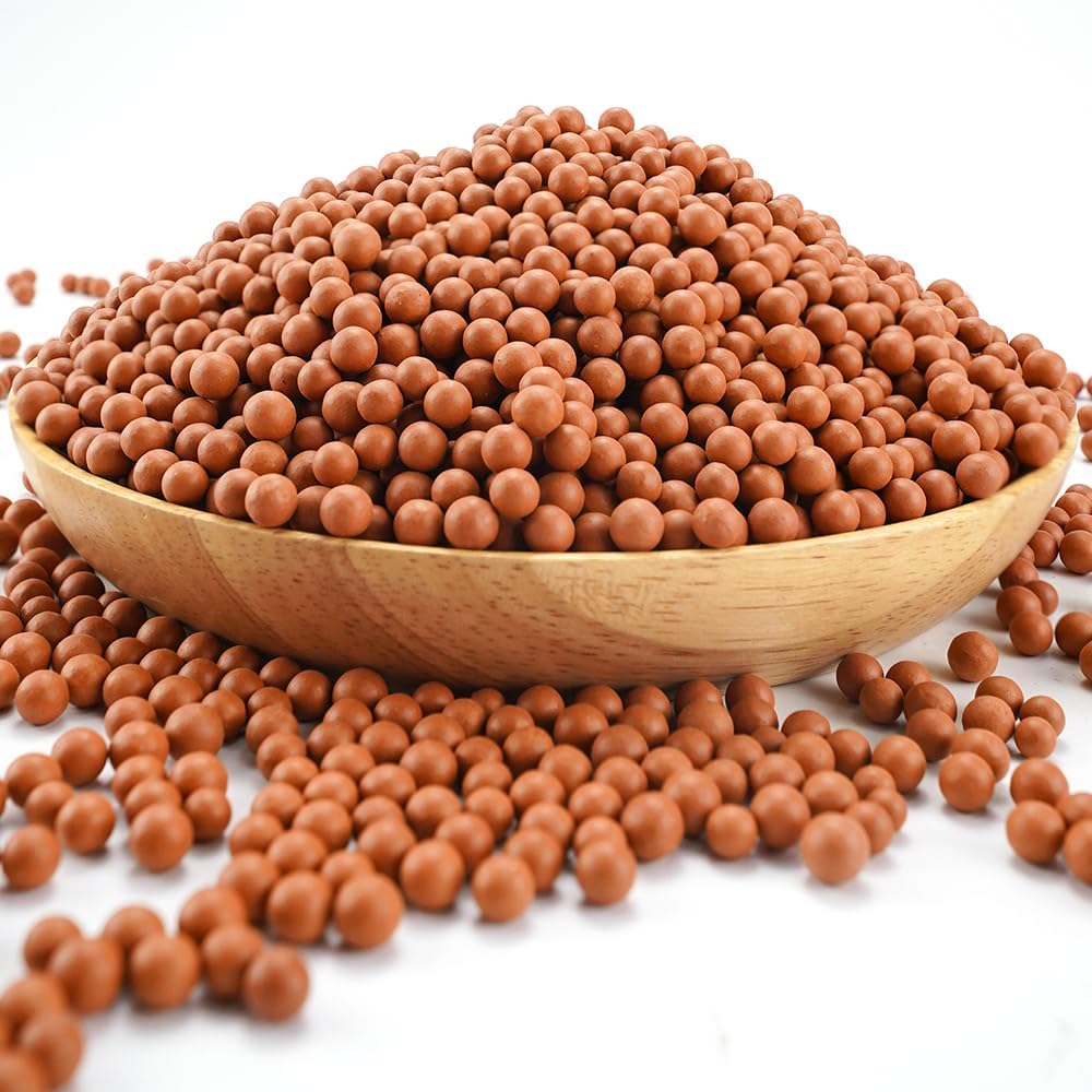 TOYPOPOR Clay Pebbles Gardening Ceramsite Orchid Hydroponic Grow Media Clay Rocks Drainage Water Purification Ceramsite Decor Cultivation Soil Stone Horticultural Grade for Hydroponics Aquaponics 6lb