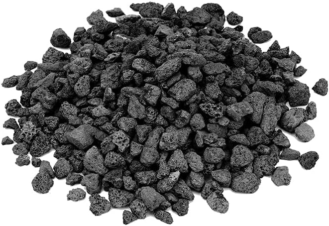 Skyflame 3/8" - 3/4" Natural Stones Lava Rock Granules for Gas Fire Pit | Fireplace | BBQ Grill | Garden Landscaping Decoration | Cultivation of Potted Plants | Indoor Outdoor Use, 10-lb Bag