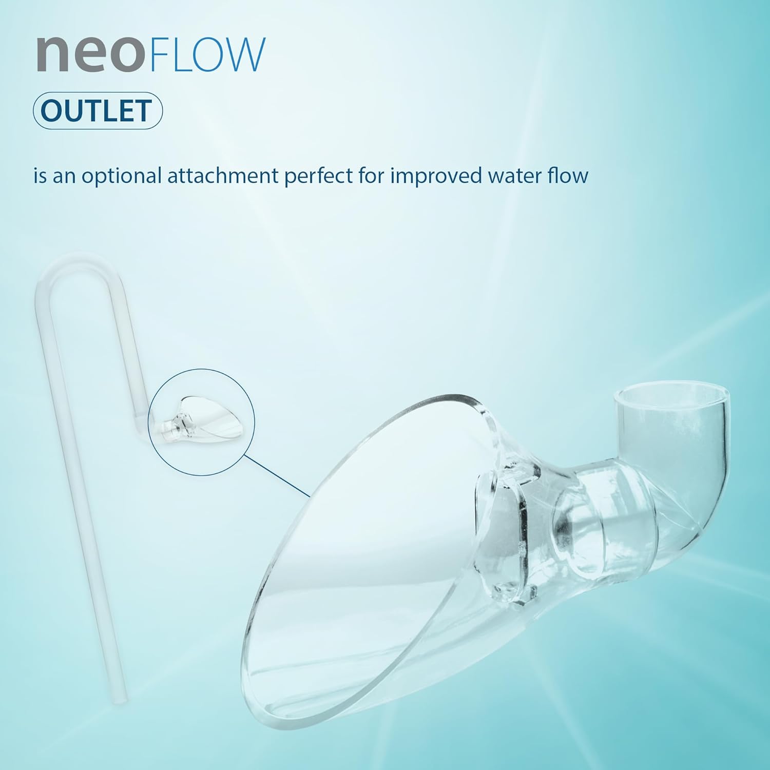 Neo Outlet - Efficient Water Flow Relief with 360-Degree Adjustable Direction, Compact Design, and Durable PETG Material for Neo Flow Lily Pipes - Medium, 13MM (12/16MM)