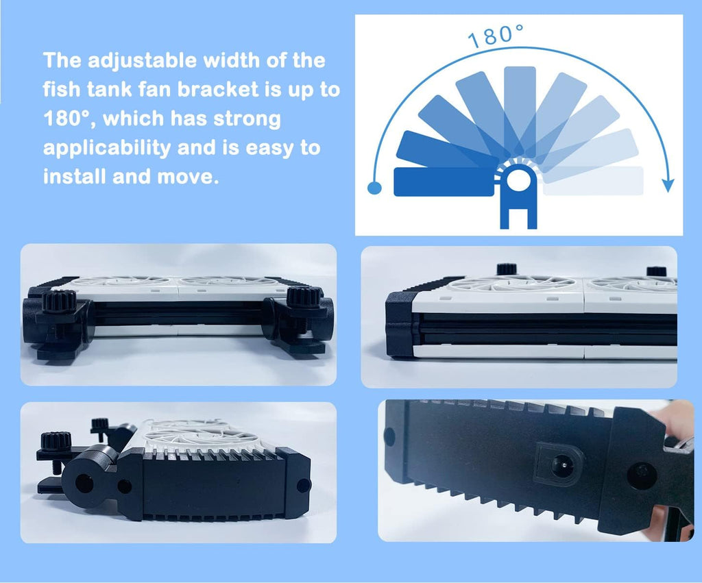 LONDAFISH Aquarium Chillers Aquarium Fan Fish Tank Cooling Fan System for Salt Fresh Water
