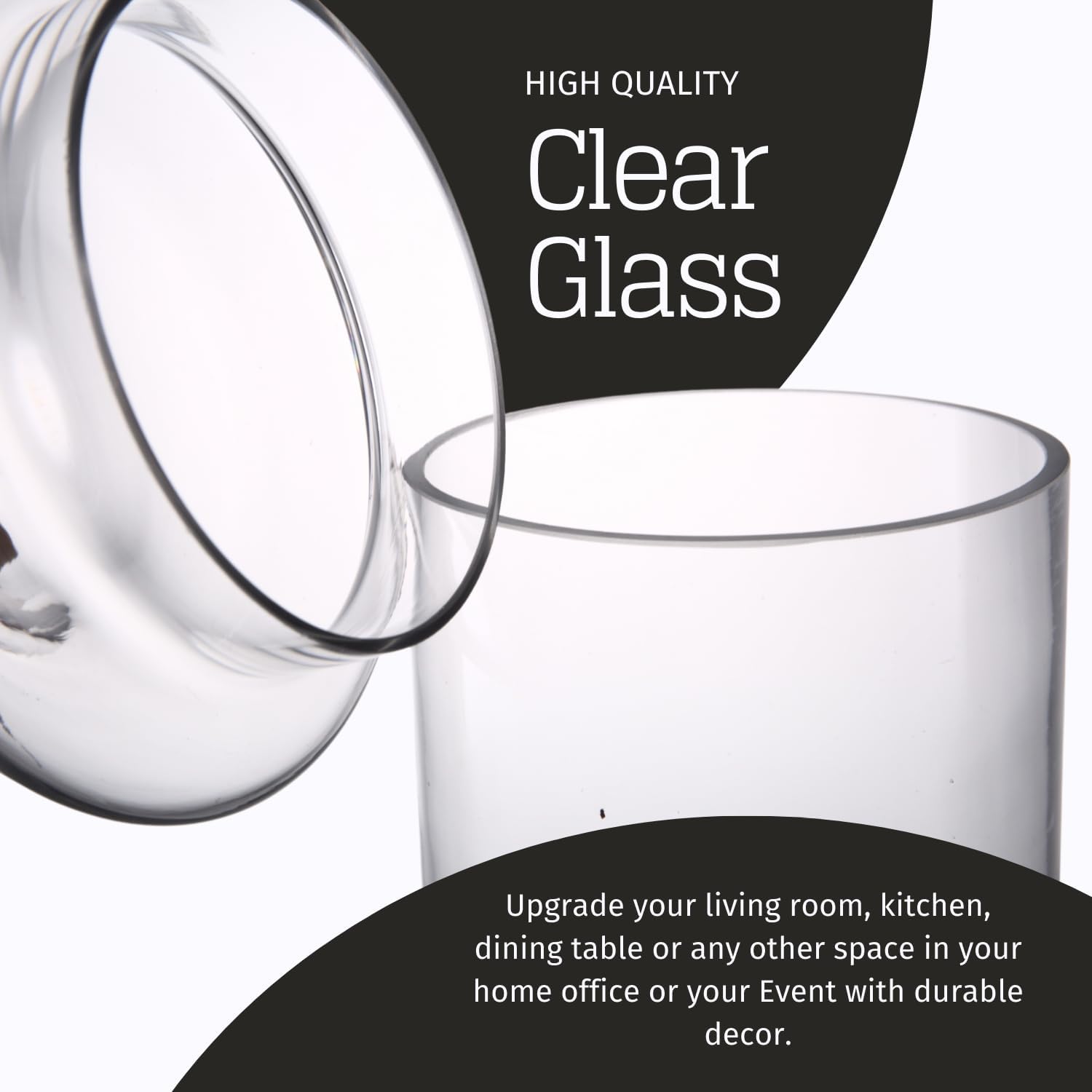 Set of 3 Apothecary Jars Glass, Apothecary Jars with Lids Bathroom, Clear Candy Jar Set, Decorative Jar for Party, Wedding and Home Decor (Height: 11", 8.5", 7.5"; Diameter: 5")