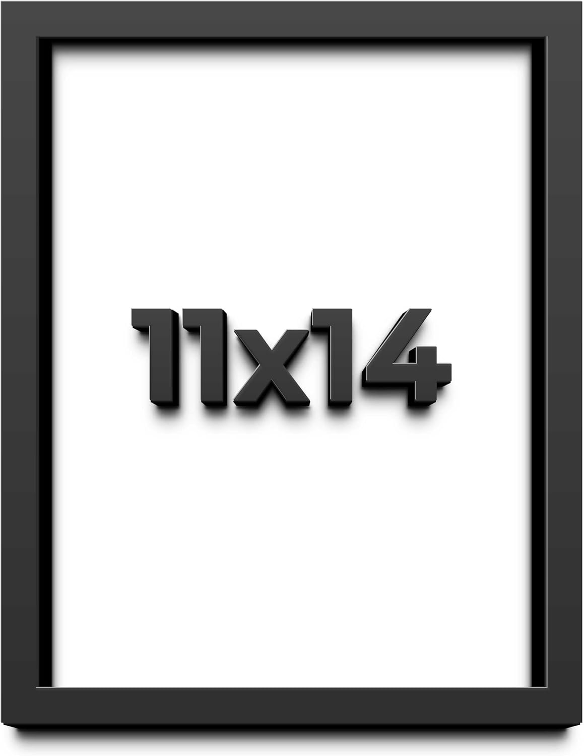 CustomPictureFrames 11x14 Shadow Box Frame Black | 1 Inches Deep Real Wood Contemporary Shadowbox Display UV Resistant Acrylic Front, Acid Free Backing, and Hanging Hardware Dugan Picture Style