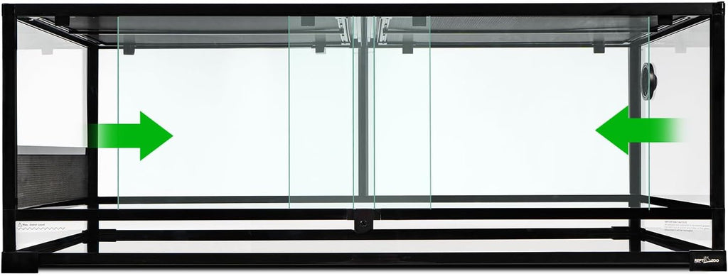 REPTI ZOO 48''x24''x18'' Glass Reptile Terrarium, Front Opening Snake Tank with Double Hinge Door, Reptile Enclosure with Top Screen Ventilation 85 Gallon