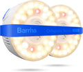 Barrina Orbgrow OG09 Puck LED Grow Light with 660nm Red LEDs, 18W(2 x 9W, 270 Watt Equiv), Plant Lights for Indoor Plants Full Spectrum, Magnetic & Linkable, Small Grow lamp for Plant Shelf, 2 Packs