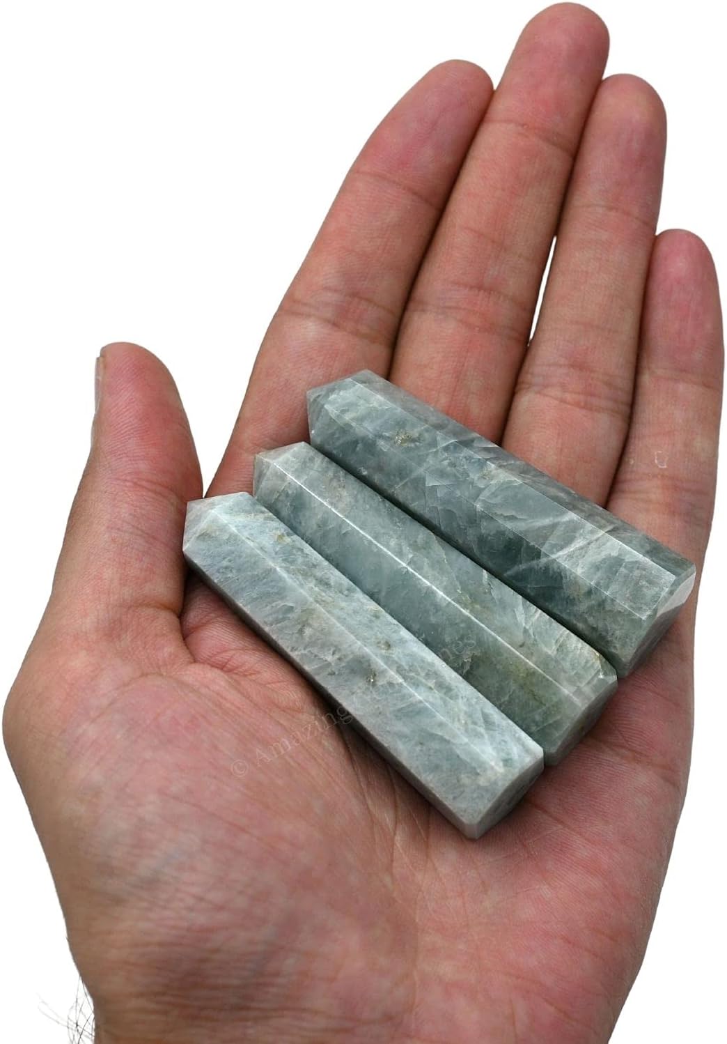 Aquamarine Crystal Towers ~ Natural Healing Crystal Point Obelisk for Reiki Healing and Crystal Grid (2" to 3" INCH)